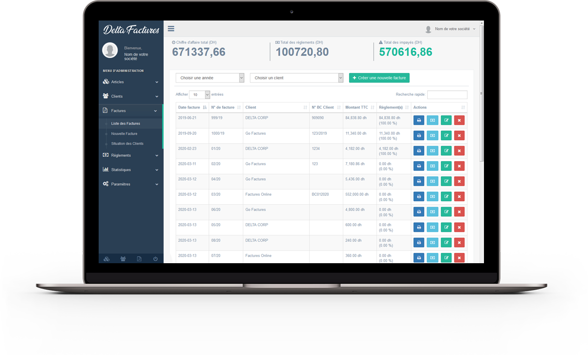 Delta Factures, 1er logiciel de facturation gratuit au Maroc